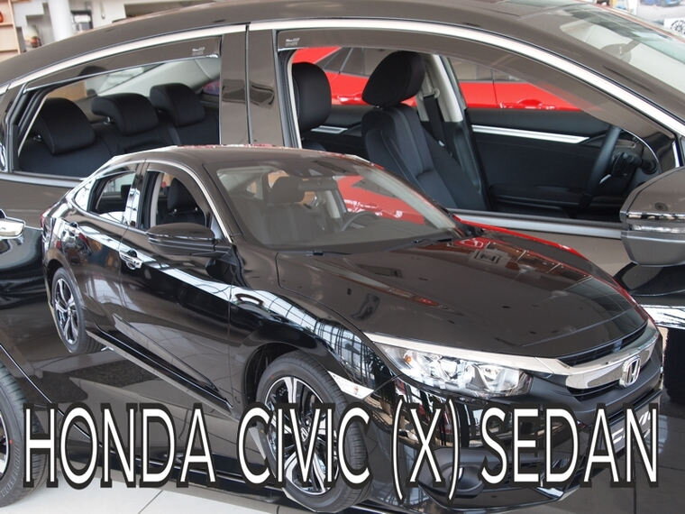 Deflektory Heko Honda Civic, Sedan od r.2017 (so zadnými)