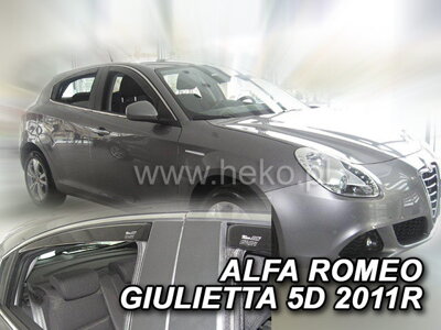 Deflektory Heko - Alfa Romeo Giuletta od 2010 (so zadnými)