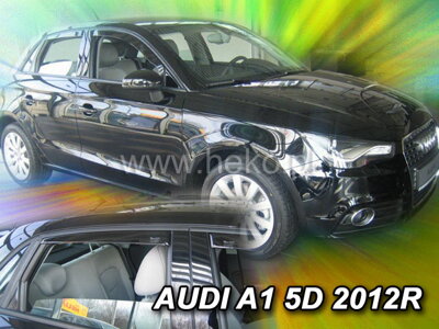 Deflektory Heko - Audi A1 5-dverová 2010-2018 (so zadnými)