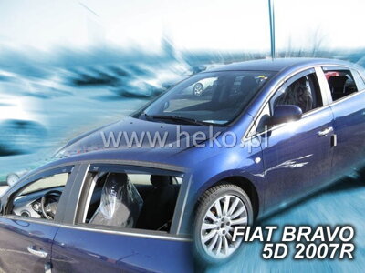 Deflektory Heko - Fiat Bravo 5-dverový od 2007 (so zadnými)