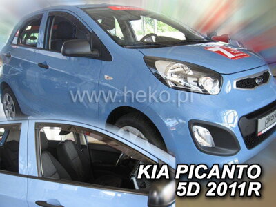 Deflektory Heko - Kia Picanto II 5-dverová 2011-2017