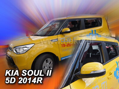 Deflektory Heko - Kia Soul II od 2014 (so zadnými)