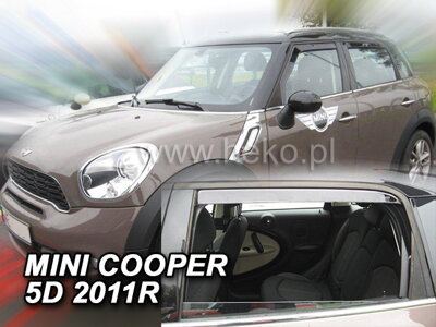 Deflektory Heko - Mini Cooper 5-dverový 2011-2014 (so zadnými)