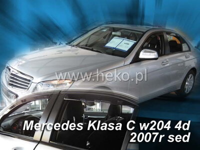 Deflektory Heko - Mercedes C W204 Sedan 2007-2014 (so zadnými)