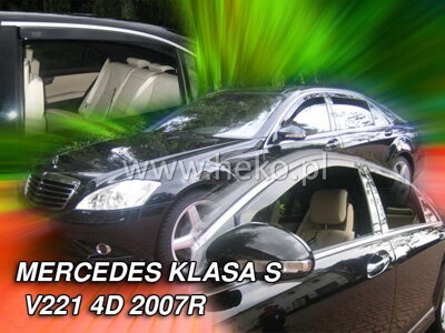 Deflektory Heko - Mercedes S W221 Long 2007-2013 (so zadnými)