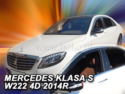 Deflektory Heko - Mercedes S W222 2013-2020 (so zadnými)