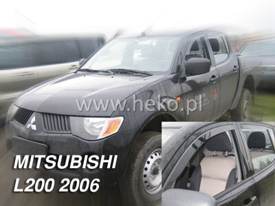Deflektory Heko - Mitsubishi L-200 Double Cab 2006-2015 (so zadnými)
