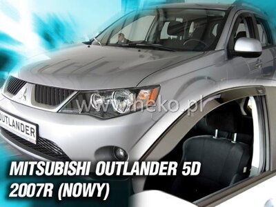 Deflektory Heko - Mitsubishi Outlander 2007-2012 (so zadnými)