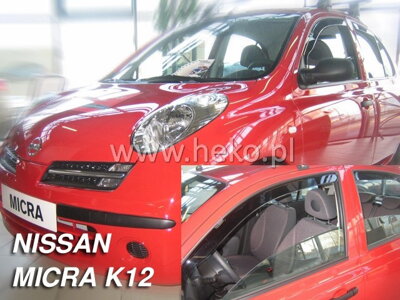 Deflektory Heko - Nissan Micra K12 5-dverový 2002-2010 (so zadnými)