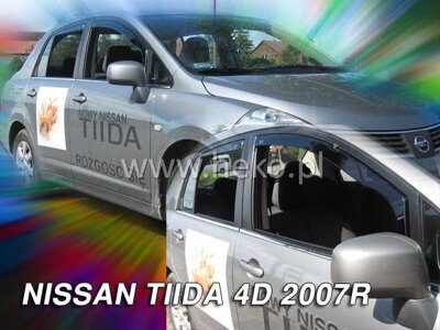 Deflektory Heko - Nissan Tiida Sedan od 2007 (so zadnými)