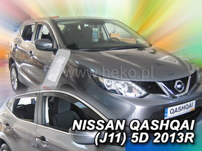 Deflektory Heko - Nissan Qashqai 2013-2021 (so zadnými)