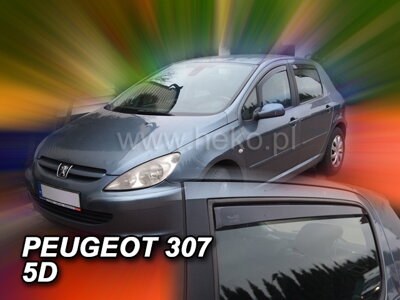 Deflektory Heko - Peugeot 307 Hatchback od 2001 (so zadnými)