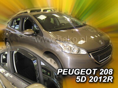 Deflektory Heko - Peugeot 208 5-dverový 2012-2019