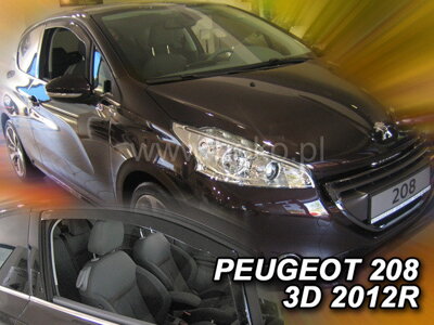 Deflektory Heko - Peugeot 208 3-dverový 2012-2019