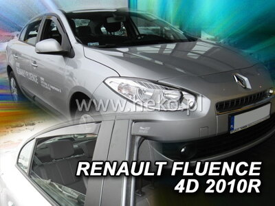 Deflektory Heko - Renault Fluence od 2010 (so zadnými)