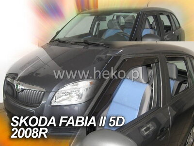 Deflektory Heko - Škoda Fabia II Combi 2008-2014 (so zadnými)