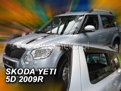 Deflektory Heko - Škoda Yeti od 2009 (so zadnými)