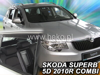 Deflektory Heko - Škoda Superb II Combi 2009-2015 (so zadnými) 