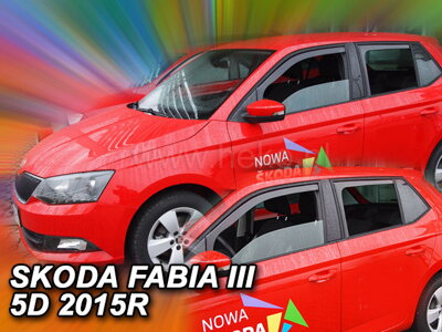 Deflektory Heko - Škoda Fabia III Hatchback od 2014 (so zadnými v tvare L)