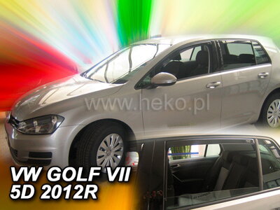 Deflektory Heko - VW Golf VII 5-dverový 2012-2019 (so zadnými)
