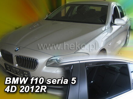 Deflektory Heko - BMW 5 F10 Sedan 2010-2016 (so zadnými)