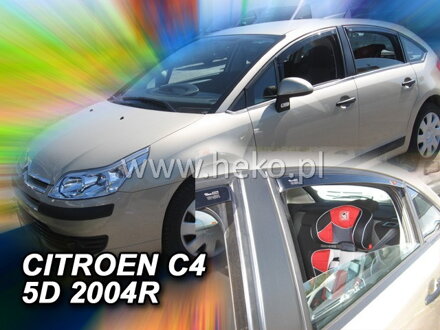 Deflektory Heko - Citroen C4 2004-2010 (so zadnými)