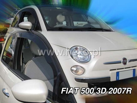 Deflektory Heko - Fiat 500 3-dverový od 2007