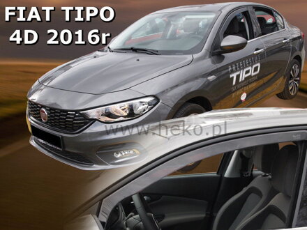 Deflektory Heko - Fiat Tipo 4-dverový od 2016