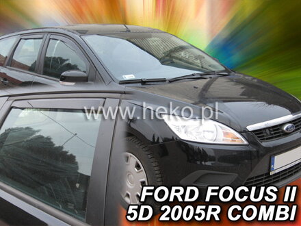 Deflektory Heko - Ford Focus II Combi 2004-2010 (so zadnými)