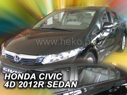 Deflektory Heko - Honda Civic Sedan 2012-2017 (so zadnými)