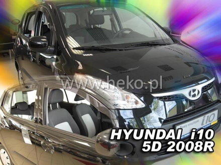 Deflektory Heko - Hyundai i10 2008-2014 (so zadnými)