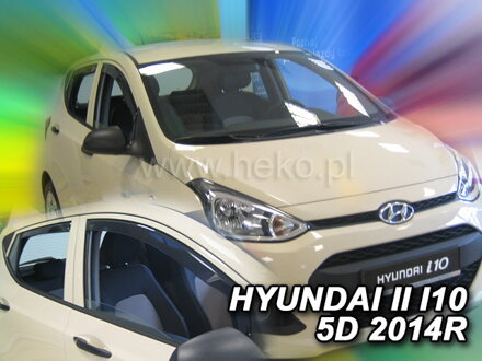Deflektory Heko - Hyundai i10 II 2014-2019 (so zadnými)