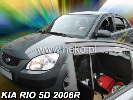 Deflektory Heko - Kia Rio Hatchback 2005-2011 (so zadnými)