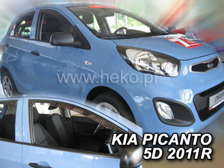 Deflektory Heko - Kia Picanto II 5-dverová 2011-2017