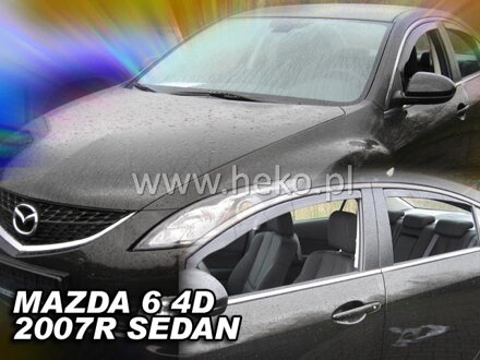 Deflektory Heko - Mazda 6 Sedan 2007-2013 (so zadnými)