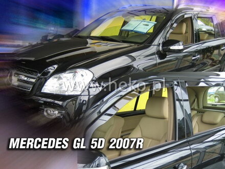 Deflektory Heko - Mercedes GL X164 2007-2013 (so zadnými)