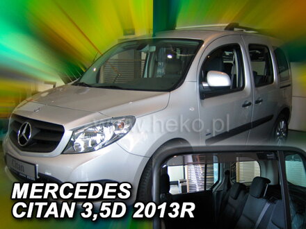 Deflektory Heko - Mercedes Citan W415 2012-2021 (so zadnými)