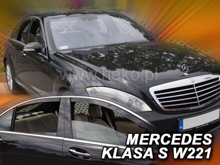 Deflektory Heko - Mercedes S W221 Short 2005-2013 (so zadnými)