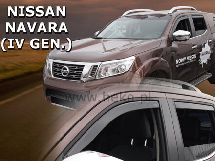 Deflektory Heko - Nissan Navara NP300 IV od 2014 (so zadnými)