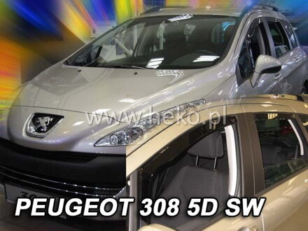 Deflektory Heko - Peugeot 308 Combi 2008-2013 (so zadnými)