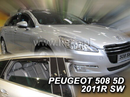 Deflektory Heko - Peugeot 508 Combi 2011-2018 (so zadnými)
