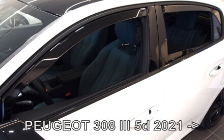 Deflektory Heko - Peugeot 308 III Htb od 2022 (so zadnými)