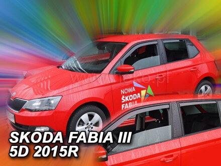 Deflektory Heko - Škoda Fabia III Hatchback od 2014 (so zadnými rovné)