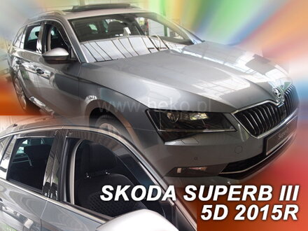 Deflektory Heko - Škoda Superb III Combi 2015-2023 (so zadnými)