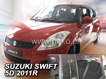 Deflektory Heko - Suzuki Swift V 5-dverová 2010-2017 (so zadnými)