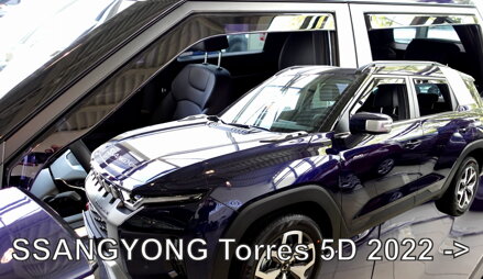 Deflektory Heko - Ssangyong Torres od 2022 (so zadnými)