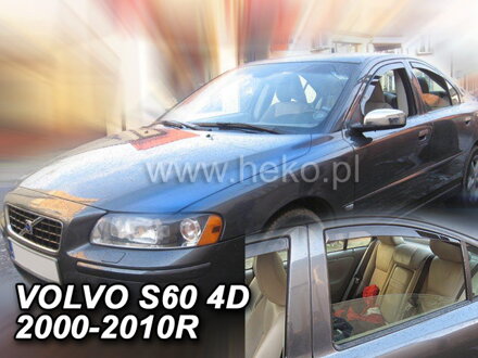 Deflektory Heko - Volvo S60 2000-2010 (so zadnými)