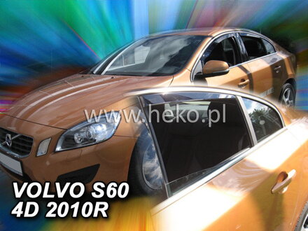Deflektory Heko - Volvo S60 II 2010-2018 (so zadnými)