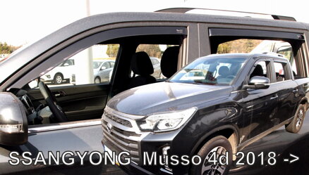 Deflektory Heko - Ssangyong Musso od 2018 (so zadnými)