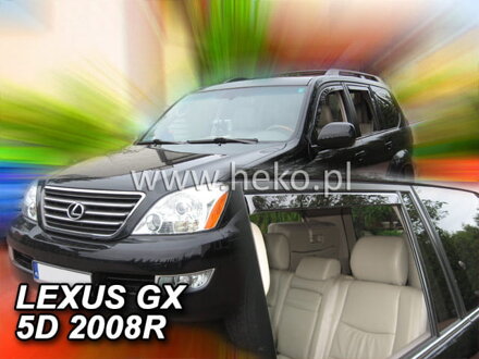 Deflektory Heko - Lexus GX J120 2004-2009 (so zadnými)